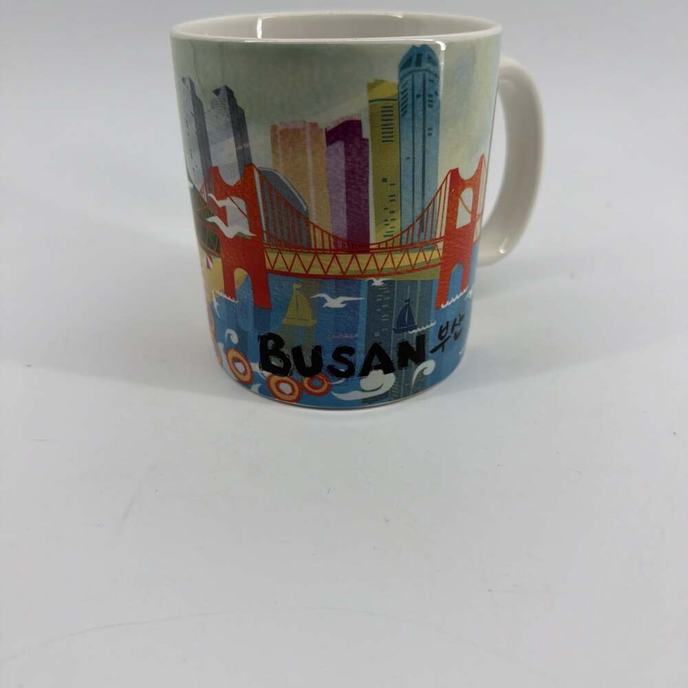 Starbucks Busan South Korea City Mug 2012 Coffee Cup Ocean Mountain